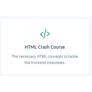 HTML Crash Course